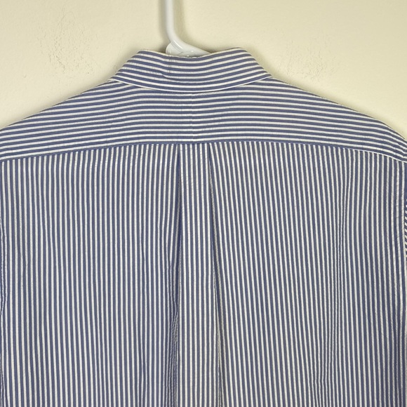 Ralph Lauren Men's Large Short Sleeve Button Up Seersucker Striped Shirt Preppy - Picture 6 of 6